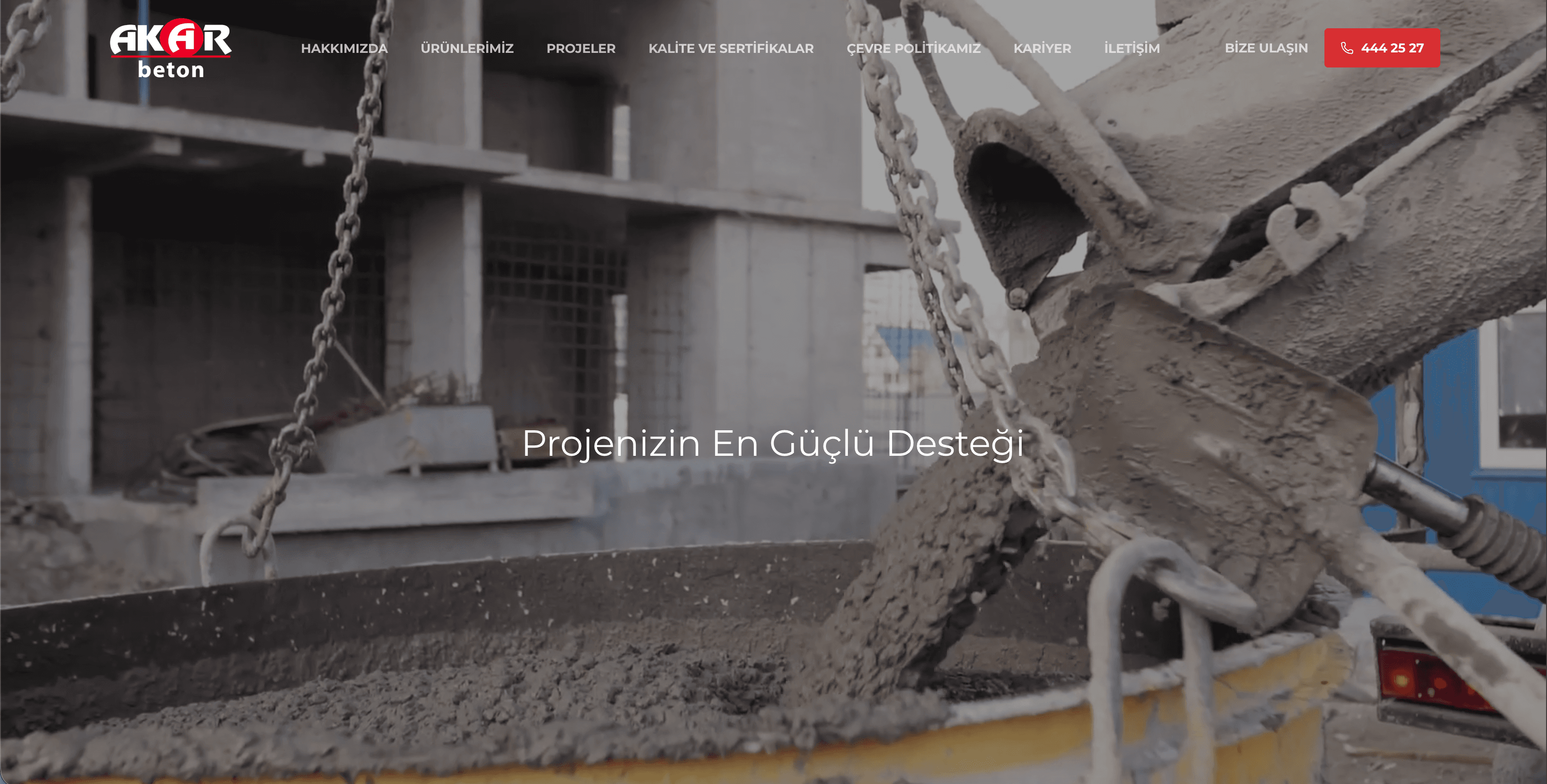 Endüstriyel Kurumsal Web Sitesi — Akar Beton