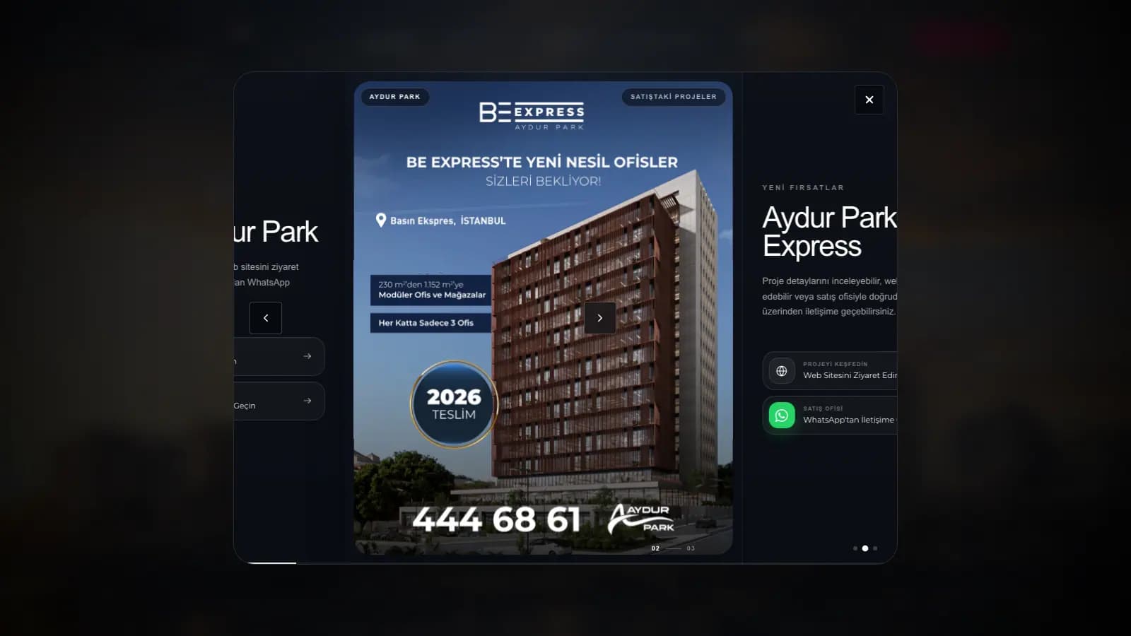 Konut Projesi Web Sitesi — Aydur Park