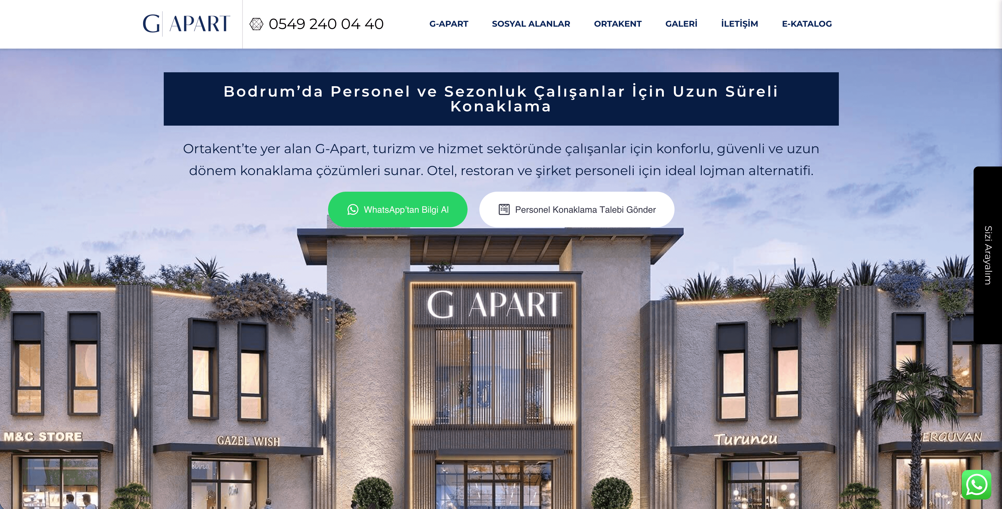 Konut Projesi Web Sitesi — G-Apart