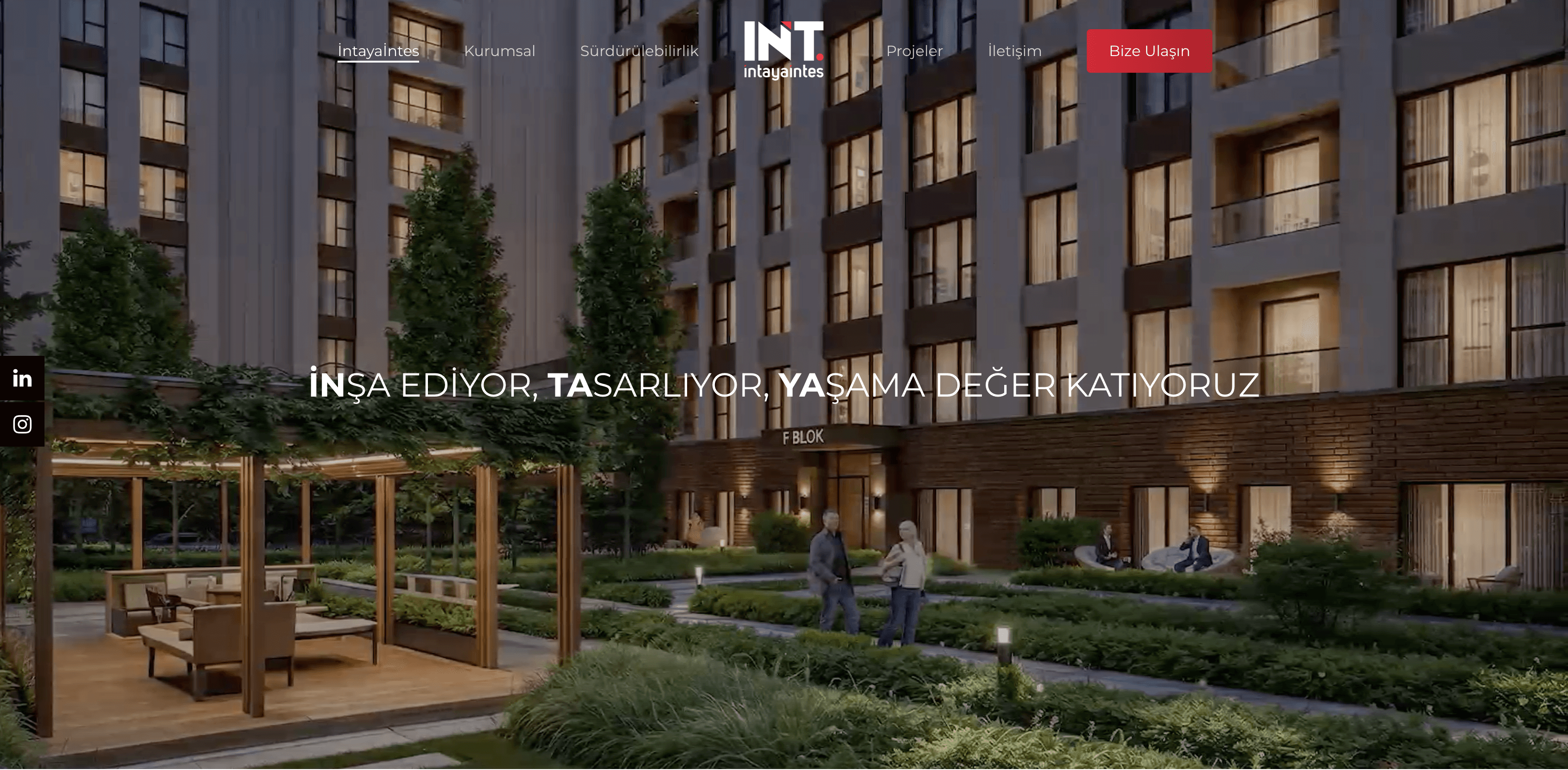 İnşaat Firması Web Sitesi — İntaya İntes
