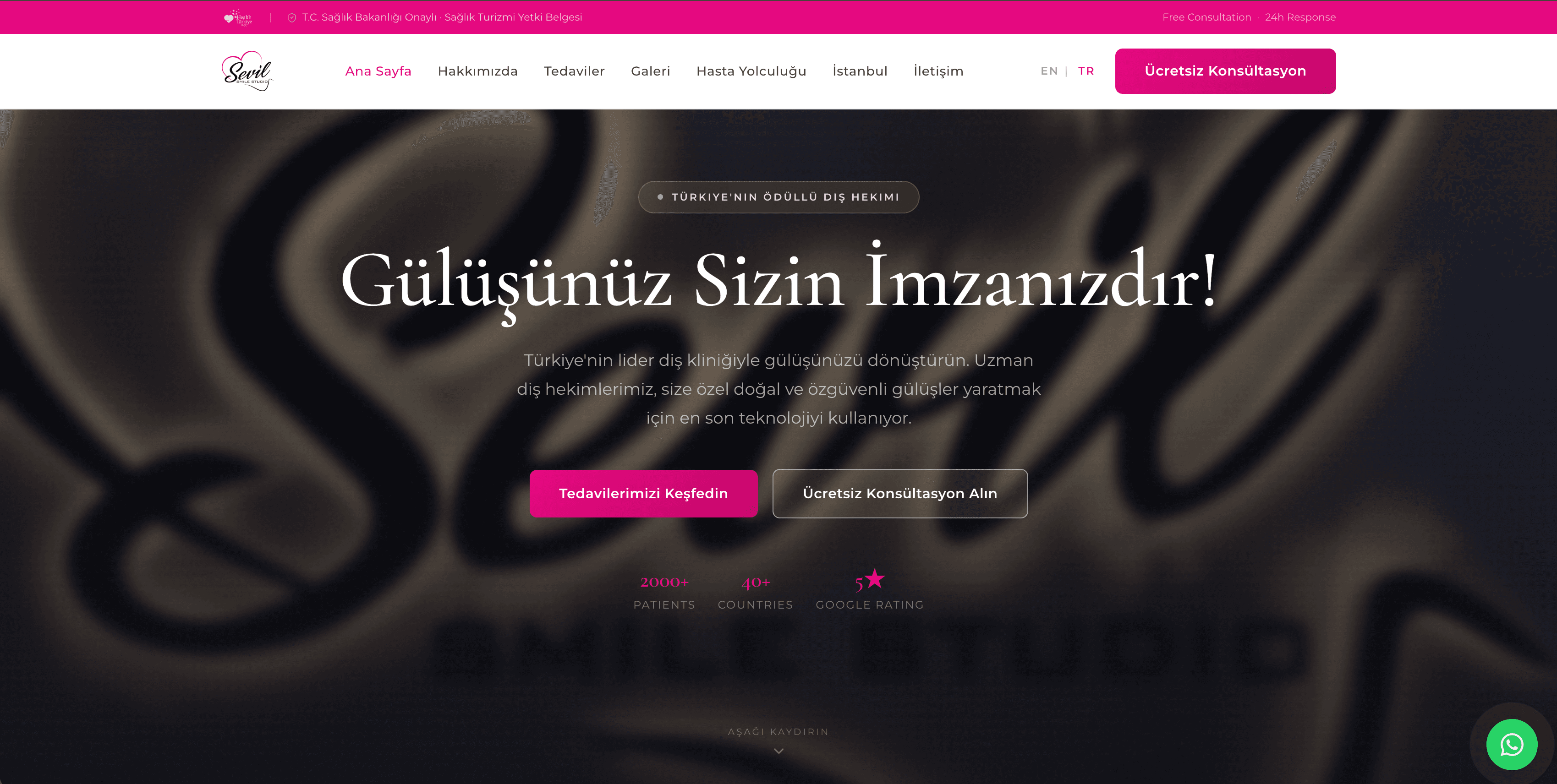 Dental Klinik Web Sitesi — Istanbul Sevil Smile