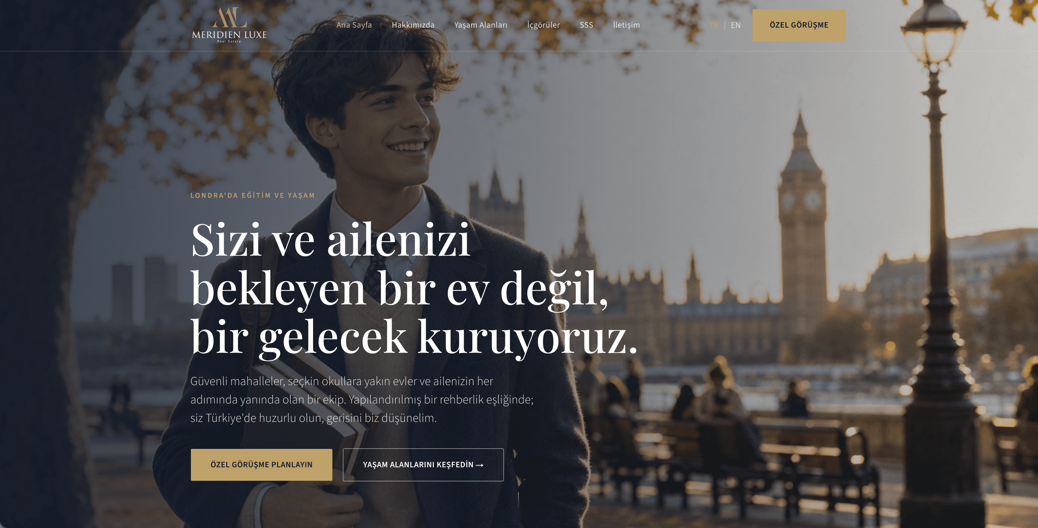 Premium Gayrimenkul Web Sitesi — Meridien Luxe