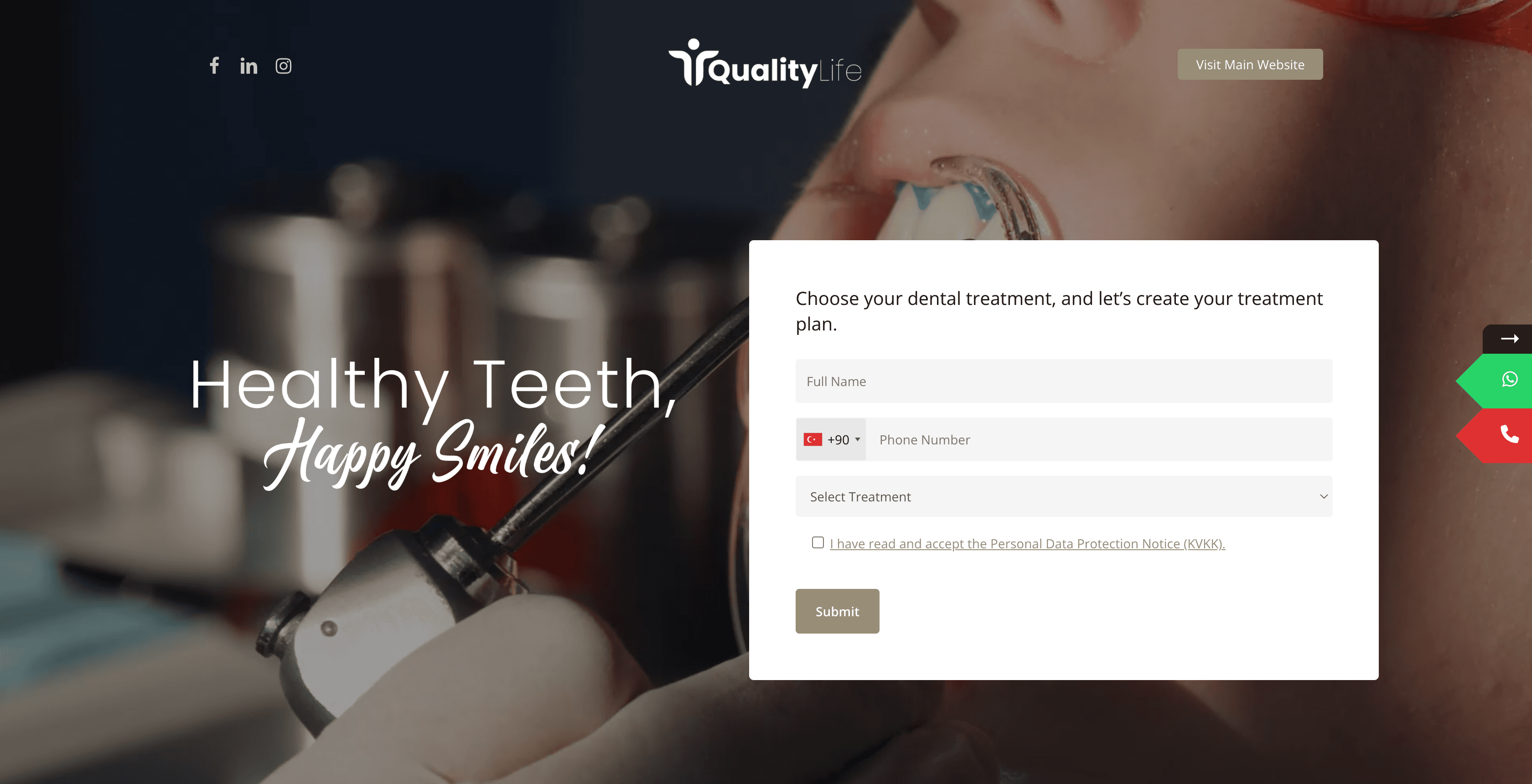 Dental Tedavi Tanıtım Sayfası — Quality Life Dental