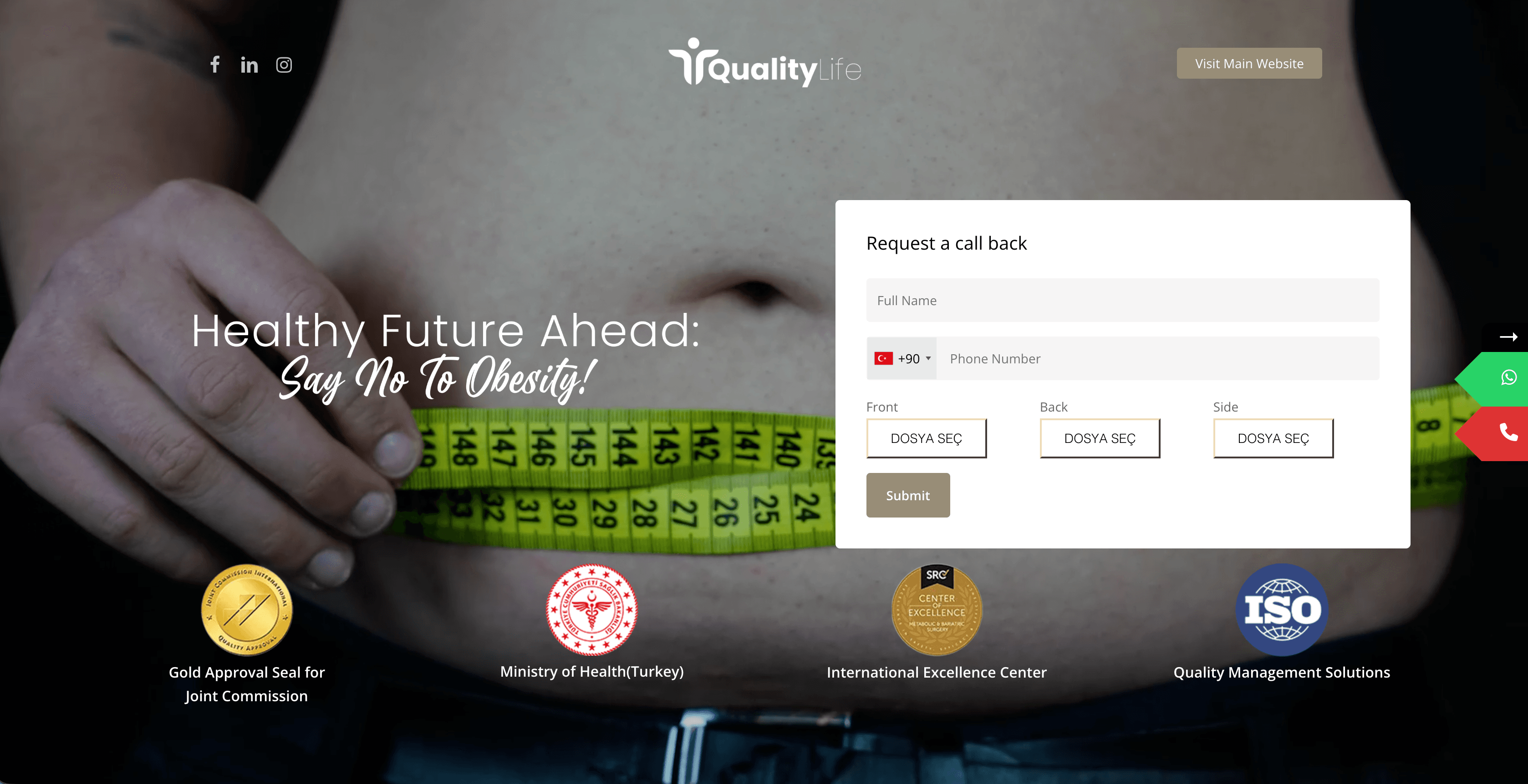 Sağlık Hizmeti Tanıtım Sayfası — Quality Life Obesity
