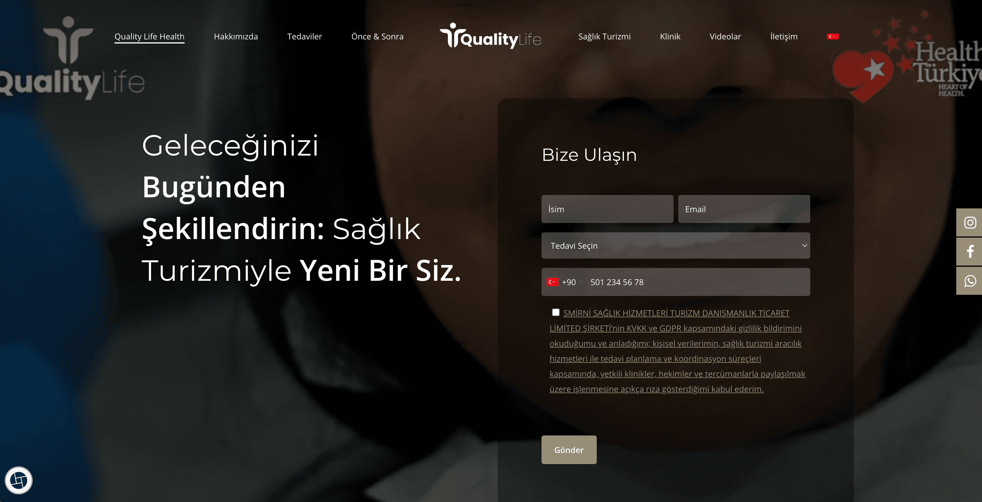 Sağlık Turizmi Web Sitesi — Quality Life Health