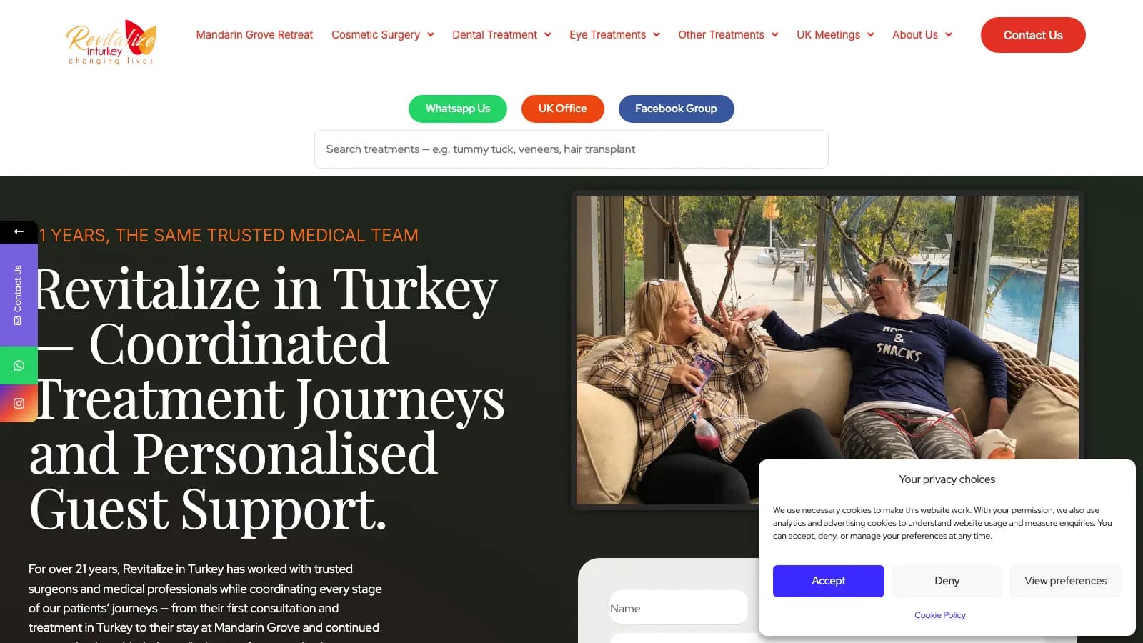 Sağlık Turizmi Web Sitesi — Revitalize in Turkey